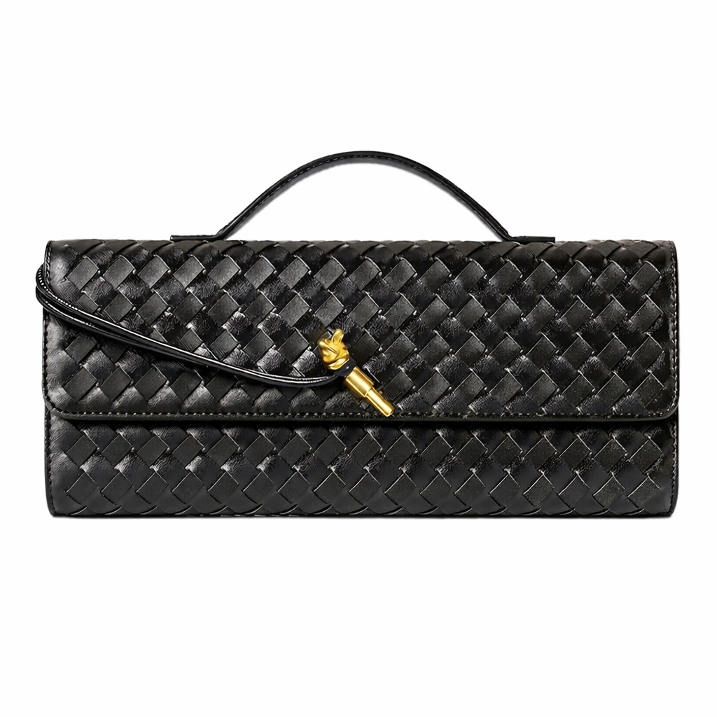 Halle Woven Clutch Crossbody Bag