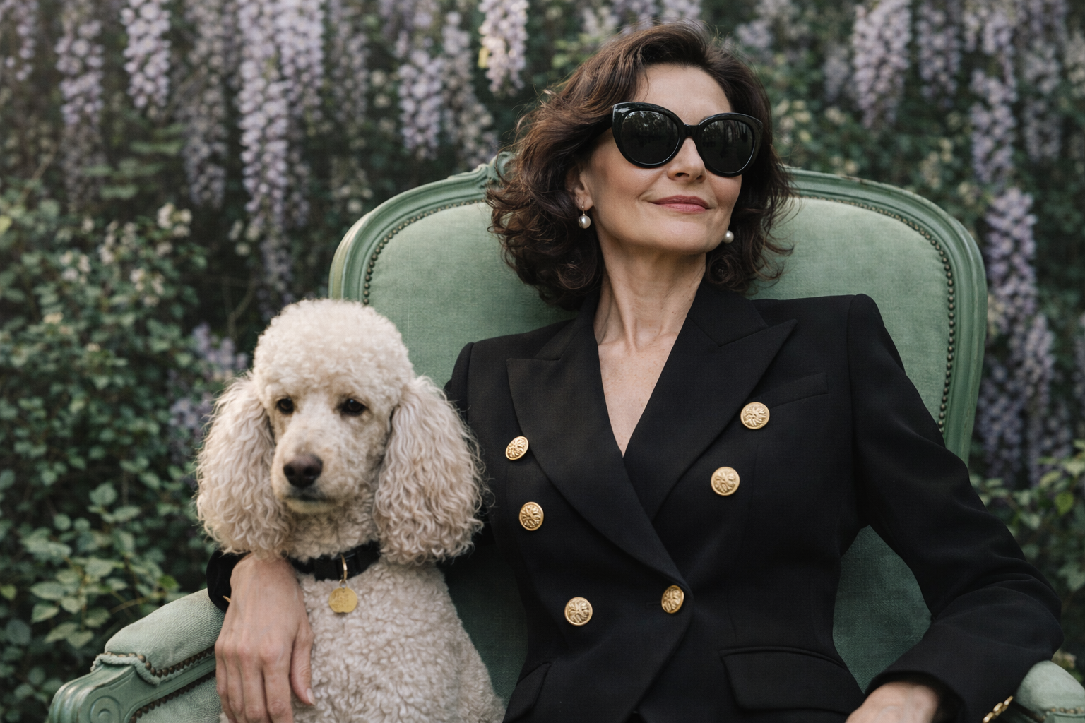 high quality blazer woman mature in luxury ffordable blazer with dog