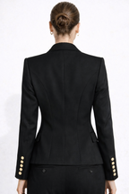 back of chloe blazer on model