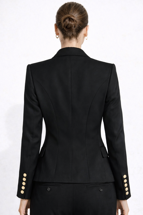 back of chloe blazer on model